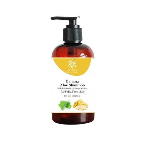 Natuur Banana Aloe Shampoo Hair Protection & Smoothening for Frizz Free Hair