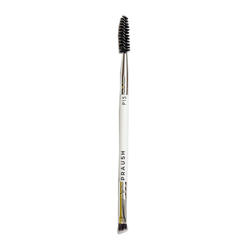 Praush P15 - Brow Spoolie & Angled Brow 2 in 1 Brush