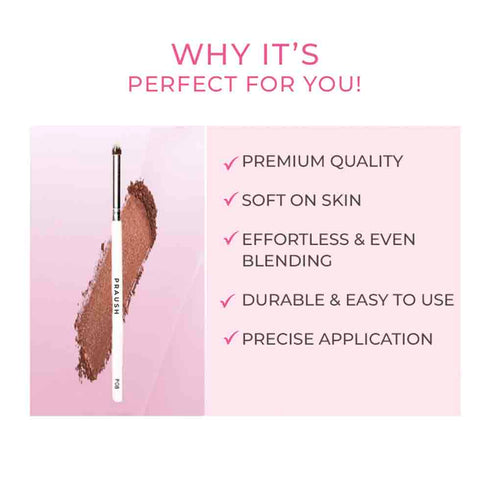 Praush 1 Creme Gel Kajal Liner + 1 P08 Small Eyeshadow Blending Brush Bundle
