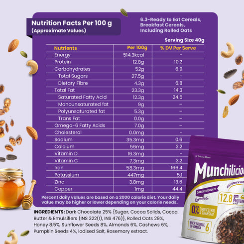 Munchilicious Dark Chocolate Granola