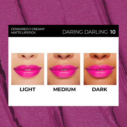 Soku Cosmetic Censored !! Creamy Matte Lipstick - Daring Darling