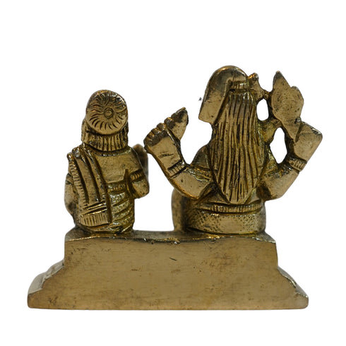 Brass Shiv Parvati Divine Couple Murti 231g