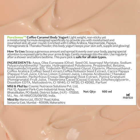 PureSense Coffee Caramel Body Yogurt | From the makers of Parachute Advansed