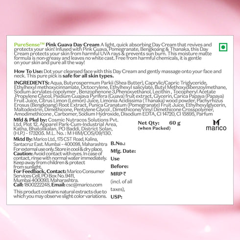 PureSense Pink Guava Day Cream | From the makers of Parachute Advansed