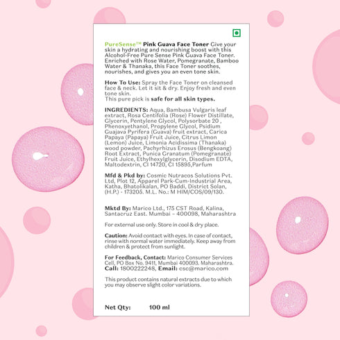 PureSense Pink Guava Face Toner | From the makers of Parachute Advansed