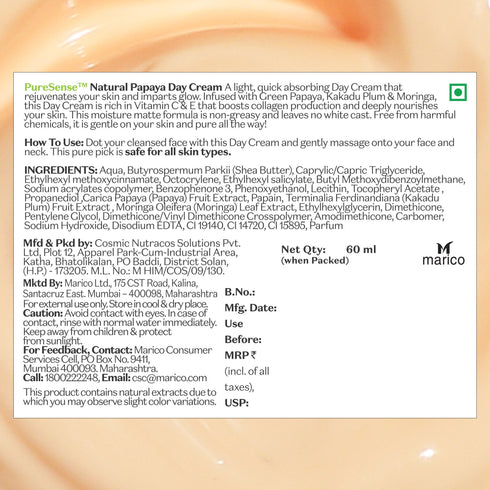 PureSense Natural Papaya Day Cream | From the makers of Parachute Advansed