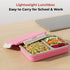 Vinod Stainless Steel Tiffin 2 Compartment Pink Airtight Silicone Sealed Lid Insulated Leak Proof Easy to Clean and Rust Free