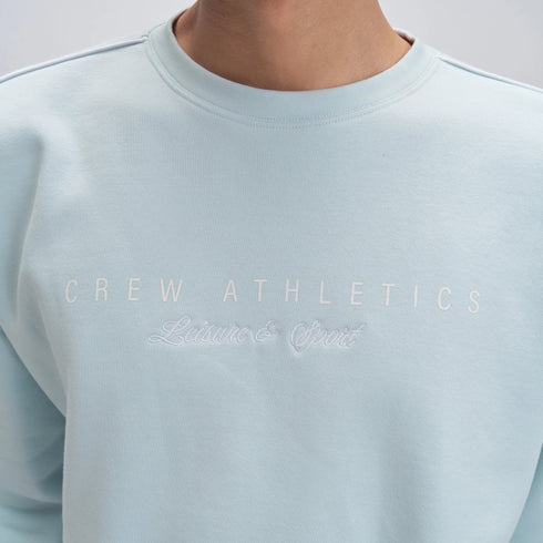 XYXX Crew Oversized Round Neck Sweatshirt - Quad Blue