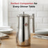 Vinod Stainless Steel Magnum Water Pitcher Jug with Cover 1700 ml Mirror Finish Sturdy Tough Build Dishwasher Safe Leak Free