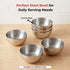Vinod Stainless Steel Two Tone Bowl Set of 6 Pieces 250 ml Highest Grade Steel Tough and Strong Dishwasher Safe Rust Free