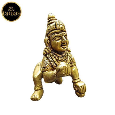 Tamas Brass Laddu Gopal/Bal Gopal/Thakur Ji Statue/Idol