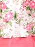 Vastramay Pink Color Silk Blend Floral Printed Siblings Set