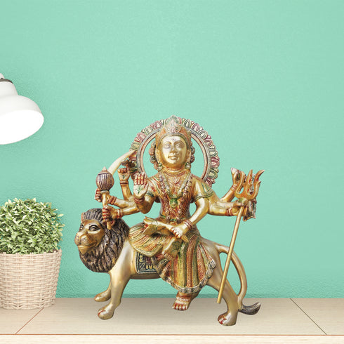 Brass Durga Ji Goddess Idol Statue 9.1Kg