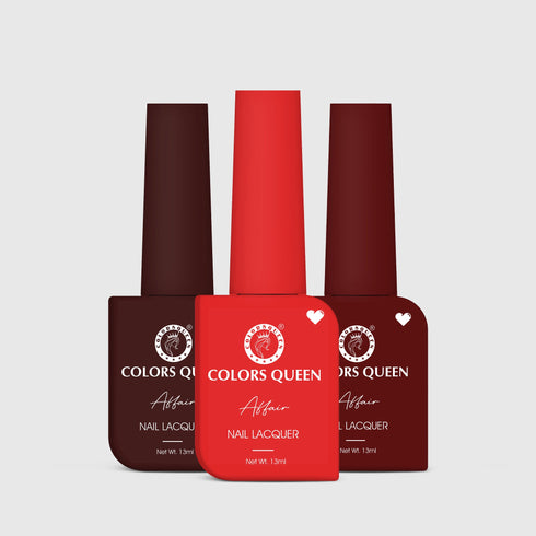 Colors Queen Affair Matte Nail Paint Set of 3 – Highly Pigmented Enamel