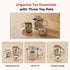 Vinod Stainless Steel 3 Pieces Jumbo Tea Set 1400 ml Tea Pot 250 ml Milk Pot and 250 ml Sugar Pot Highest Grade Steel Mirror Finish Rust Free