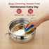 Vinod Stainless Steel Milano Hammered Serving Casserole with Steel Lids and Side Handles Set of 2 1230 ml 1630 ml High Grade Steel Rust Free