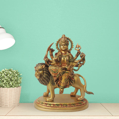 Brass Durga Ji Idol Statue 3.34Kg