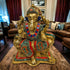 Tamas Brass Multi color Lord Ganesha Seated in a Dignified Posture Idol/Statue (Multi color)