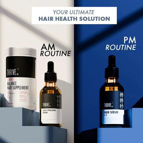Thriveco Hair Growth Serum 50ml Women's Hair Growth Supplement 60N Women's Balance Hair Supplement 30N