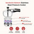 Vinod Doniv Stainless Steel Sandwich Bottom Pressure Cooker With Inner Lid 3 Ltr Amaze Series Induction Friendly