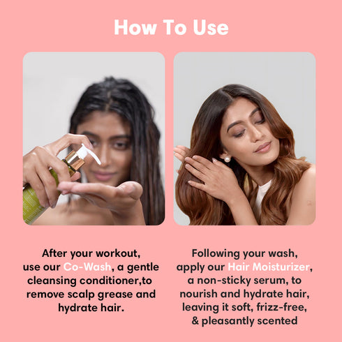 The Earth Collective Workout Hair Care Duo Quick Wash Leave In Serum Sweat Removal & Anti Dryness