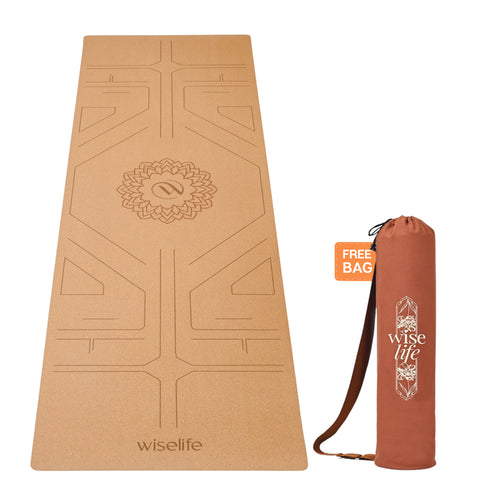 Wiselife Cork & Natural Rubber Yoga Mat