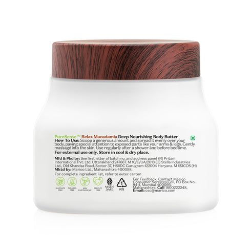 PureSense Macadamia Deep Nourishing Body Butter | From the makers of Parachute Advansed