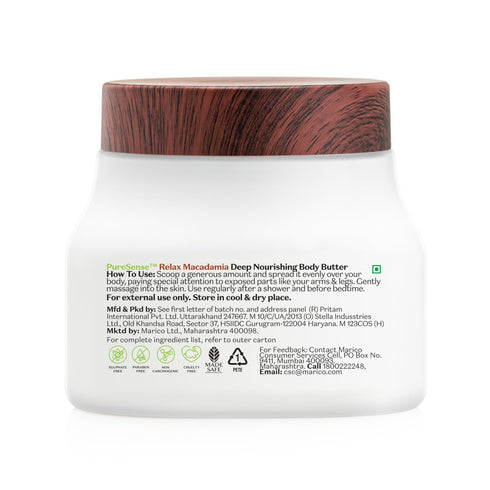 PureSense Macadamia Deep Nourishing Body Butter | From the makers of Parachute Advansed
