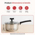 Vinod DONIV Stainless Steel Sandwich Bottom Solitaire Cookware Set 1 Pc Sauce Pan 1 Pc Kadhai with Glass Lid Induction Friendly Set of 2 Pcs