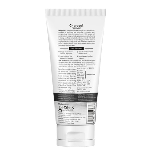 Globus Naturals Anti Pollution Charcoal Face Wash