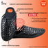 Vhaanfootwear Black Color Handstitched Half Net Slip on Kolhapuri Chappal For Men