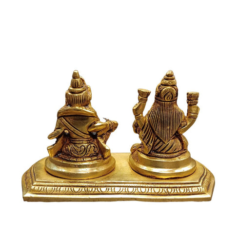 Tamas Brass Goddess Lakshmi and Lord Kuber Statue/Idol