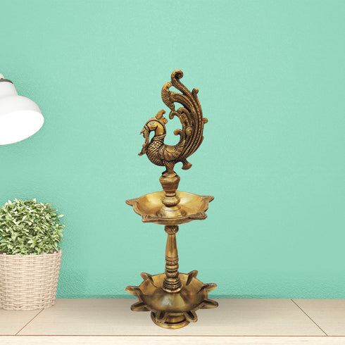Brass Table Oil Lamp Deepak 3.14Kg
