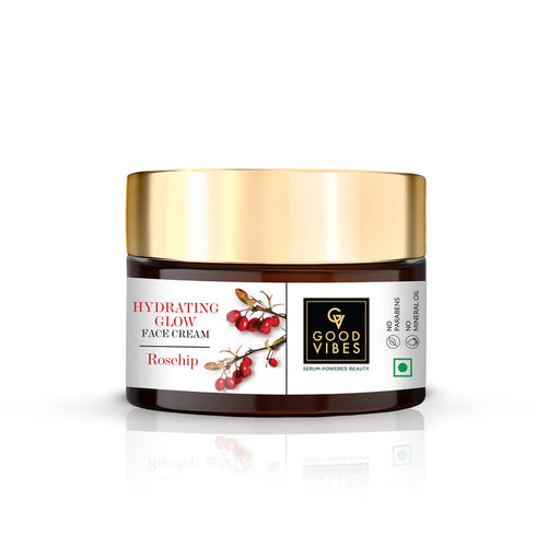 Good Vibes Rosehip Hydrating Glow Face Cream with Power of Serum