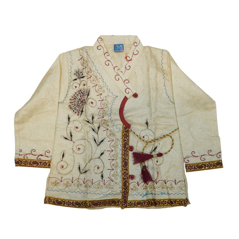 Vasthrlay Krishna Dress Costume Set In White and Red