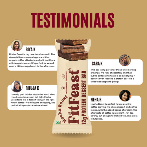 Fitfeast Dessert Protein Bars Mocha Boost (Single Bar)