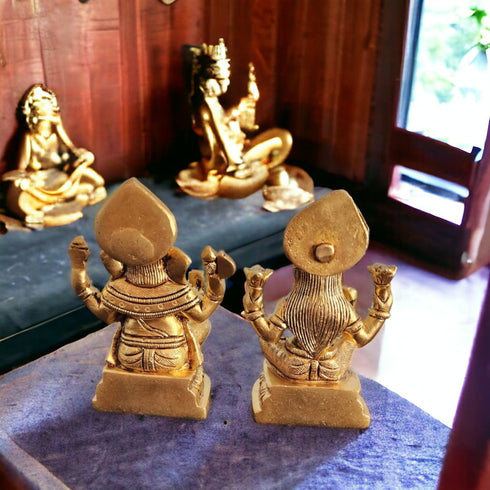 Tamas Brass Lakshmi Ganesh Statue/Idol