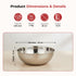 Vinod Doniv Titanium Triply Stainless Steel Tasla 26 cms 3.30 Liter Capacity Induction Friendly