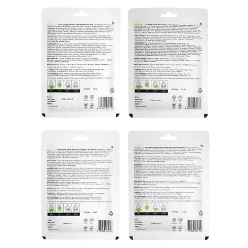 PureSense Sheet Mask (Pack of 4) | From the makers of Parachute Advansed