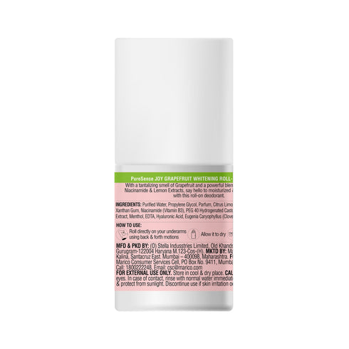 PureSense Joy Grapefruit Whitening Roll-on Deodorant