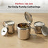 Vinod Stainless Steel 3 Piece Large Tea Set 1000 ml Tea Pot 250 ml Milk Pot 250 ml Sugar Pot Highest Grade Steel Mirror Finish Dishwasher Safe