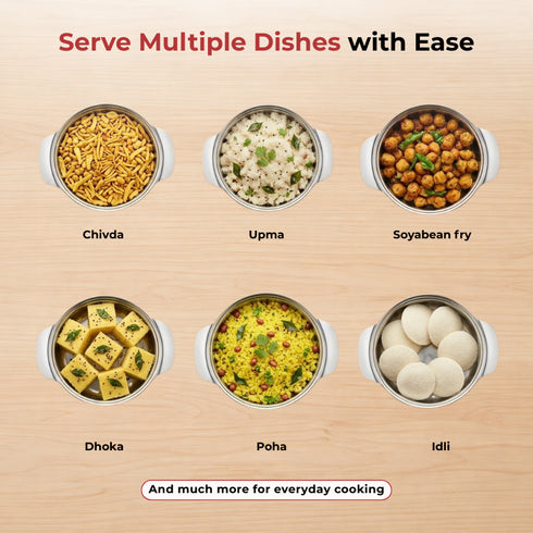 Vinod Stainless Steel Royal Veg Serving Dish with Cover 350 ml Capacity Highest Grade Stainless Steel Dishwasher Safe Tough and Strong
