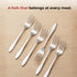 Vinod Florence Stainless Steel Dinner Fork Set of 12 Piece Heavy Gauge Steel Mirror Finish Rust Free Tough Strong and Durable