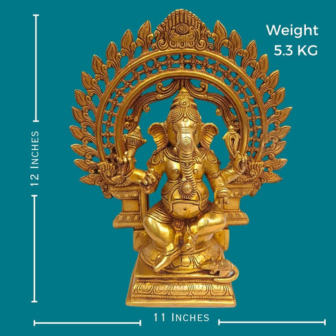 Tamas Brass Lord Ganesh Idol for Favorable Fortune Statue/Idol