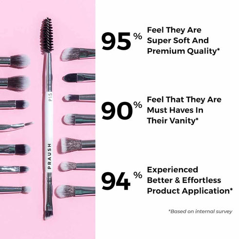 Praush 15 Pcs Professional Eye Brush Set