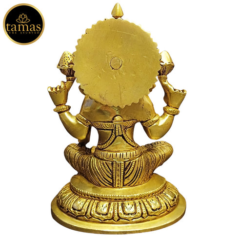 Tamas Brass Lakshmi Statue | | Free Premium Gift Box
