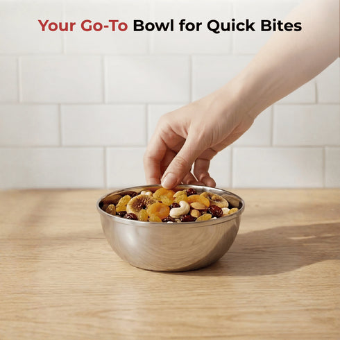 Vinod Stainless Steel Maharaja Bowl Set of 6 Pieces 150 ml Highest Grade Steel Tough and Strong Build Easy to Clean