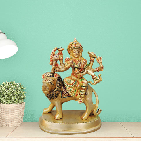 Brass Goddess Durga Superfine Idol 1Kg