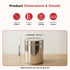 Vinod Stainless Steel Deep Dabba Set of 3 350 ml 500 ml and 750 ml in Heavy Gauge Steel Airtight Lids Mirror Finish Rust Free