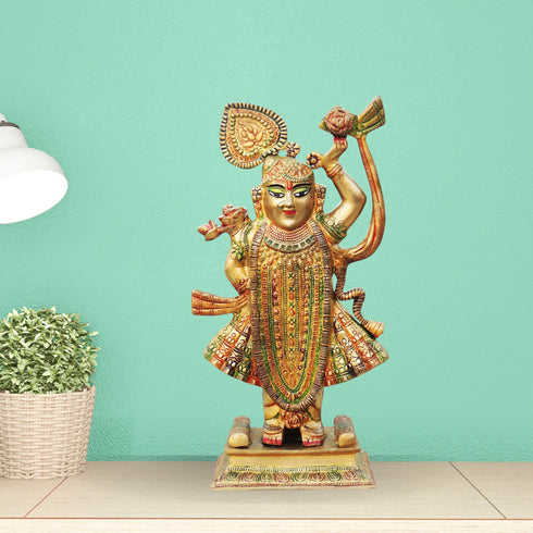 Brass Shreenathji Statue 8Kg